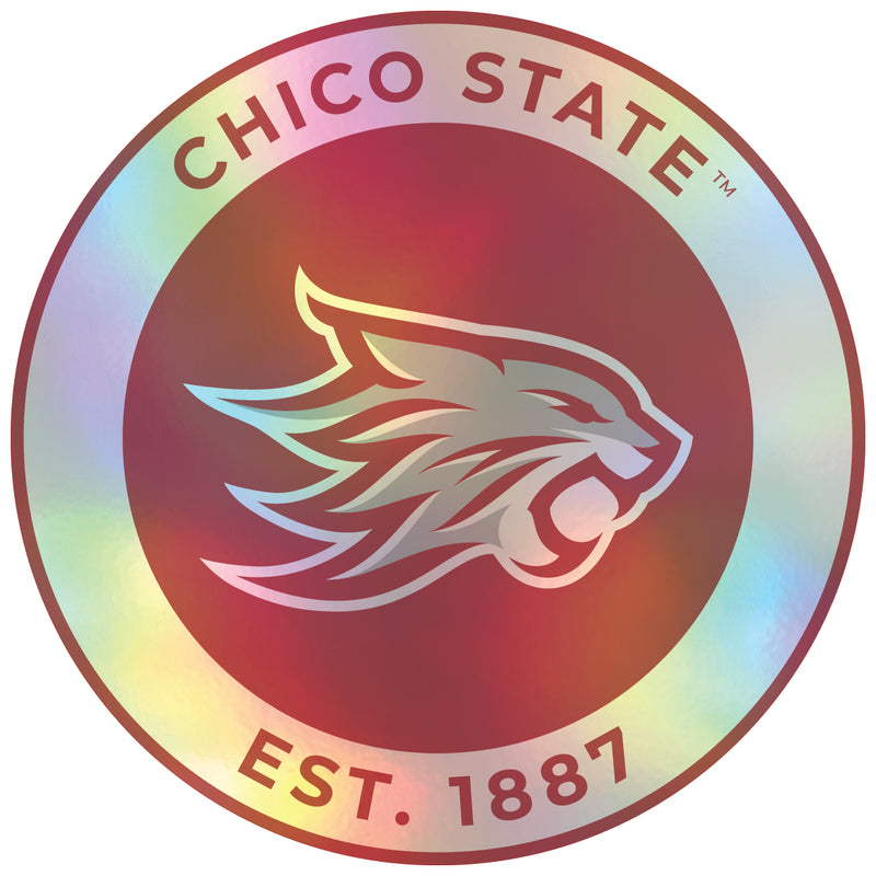 California State University, Chico 8-Inch Holographic Vinyl Decal Sticker Officially Licensed Collegiate Product Single