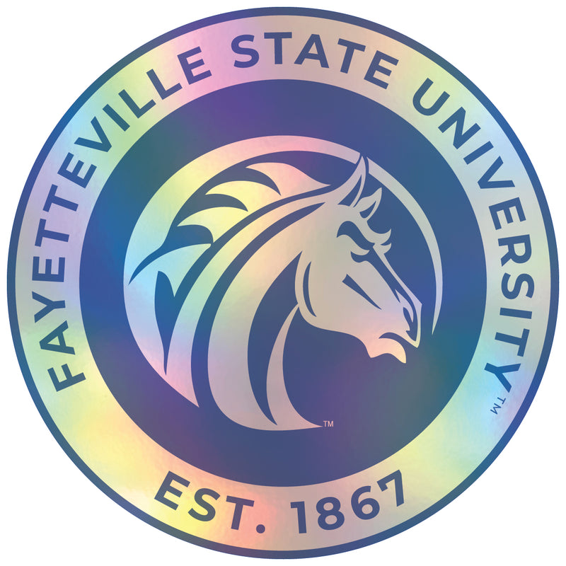 Fayetteville State University 4-Inch Holographic Vinyl Decal Sticker Officially Licensed Collegiate Product Single