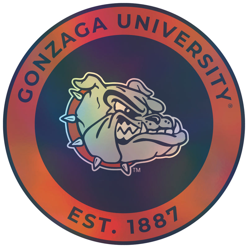 Gonzaga Bulldogs 2-Inch Holographic Vinyl Decal Sticker Officially Licensed Collegiate Product Single