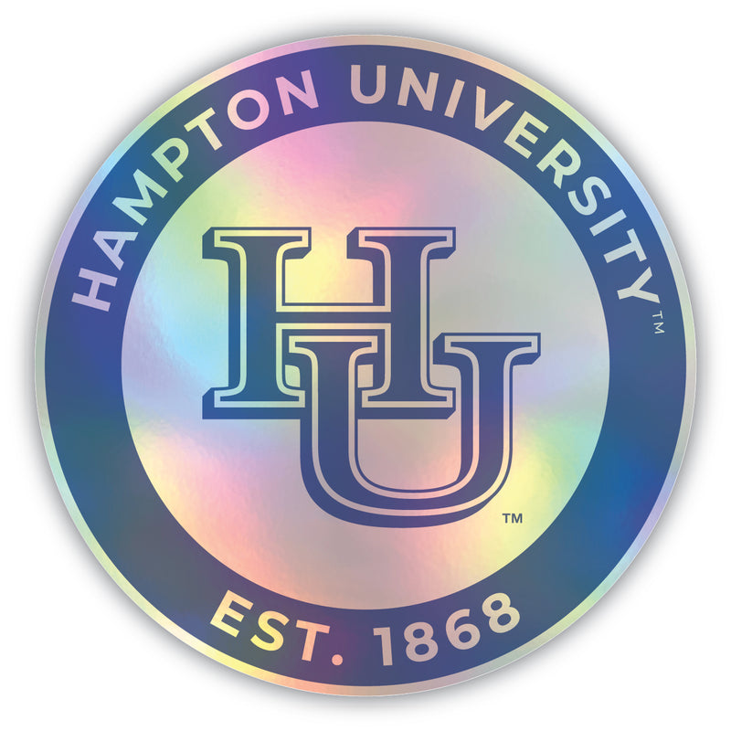 Hampton University 8-Inch Holographic Vinyl Decal Sticker Officially Licensed Collegiate Product 4-Pack