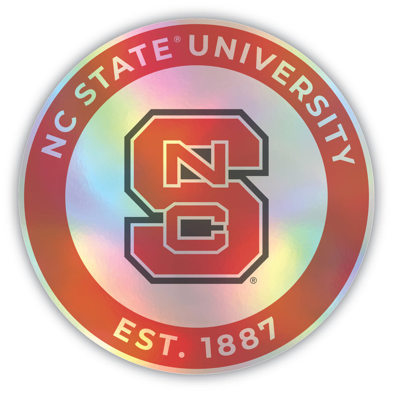NC State Wolfpack 2-Inch Holographic Vinyl Decal Sticker Officially Licensed Collegiate Product Single