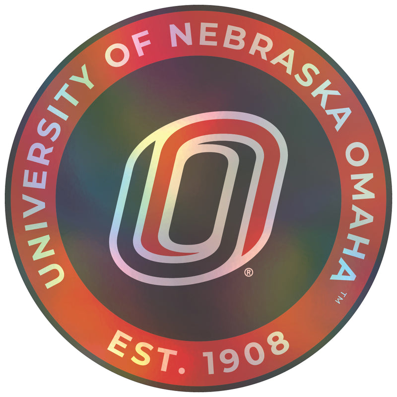 Nebraska at Omaha 4-Inch Holographic Vinyl Decal Sticker Officially Licensed Collegiate Product Single