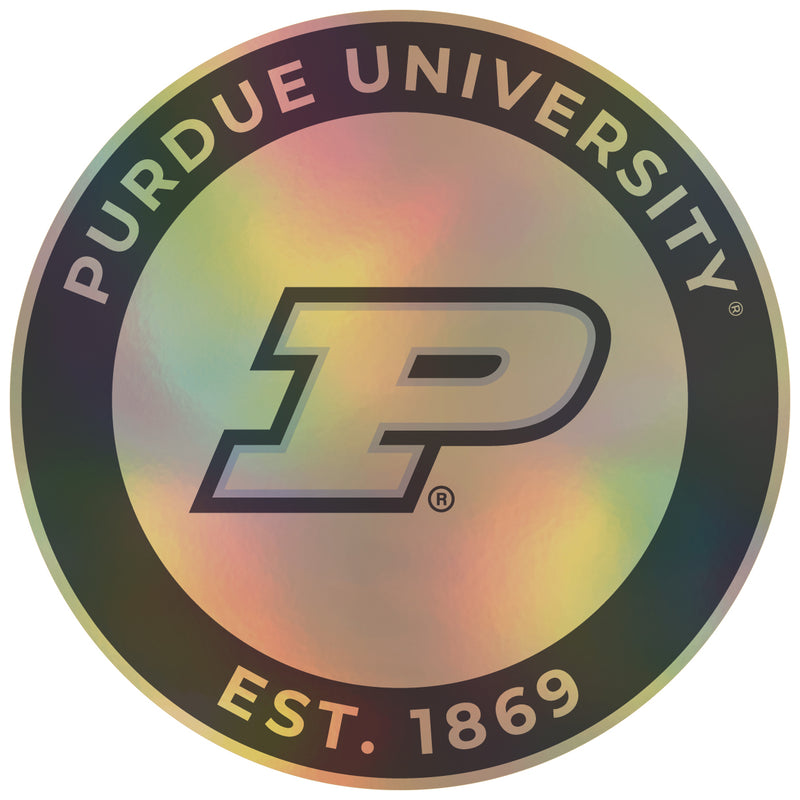 Purdue Boilermakers 3-Inch Holographic Vinyl Decal Sticker Officially Licensed Collegiate Product 4-Pack