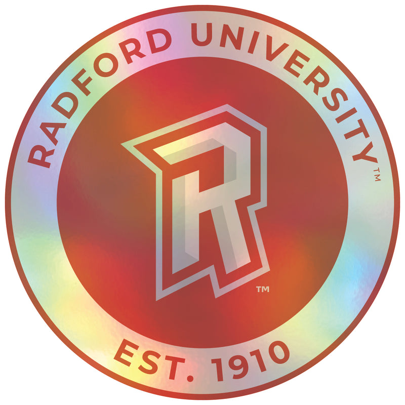 Radford University Highlanders 2-Inch Holographic Vinyl Decal Sticker Officially Licensed Collegiate Product Single