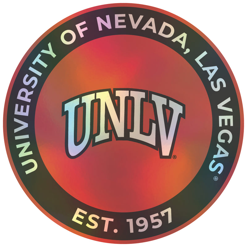 UNLV Rebels 6-Inch Holographic Vinyl Decal Sticker Officially Licensed Collegiate Product 4-Pack