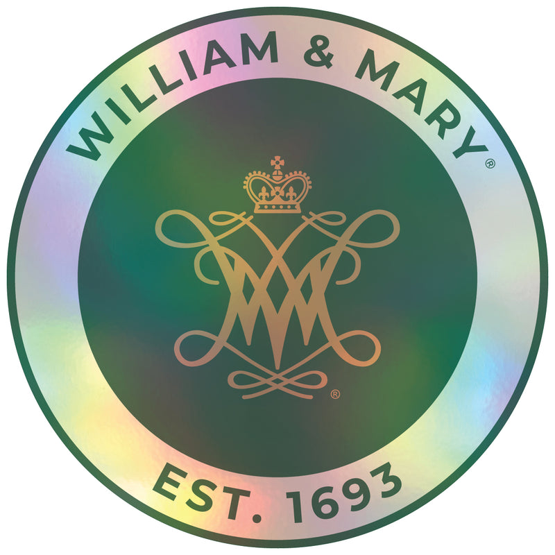 William and Mary 3-Inch Holographic Vinyl Decal Sticker Officially Licensed Collegiate Product 4-Pack