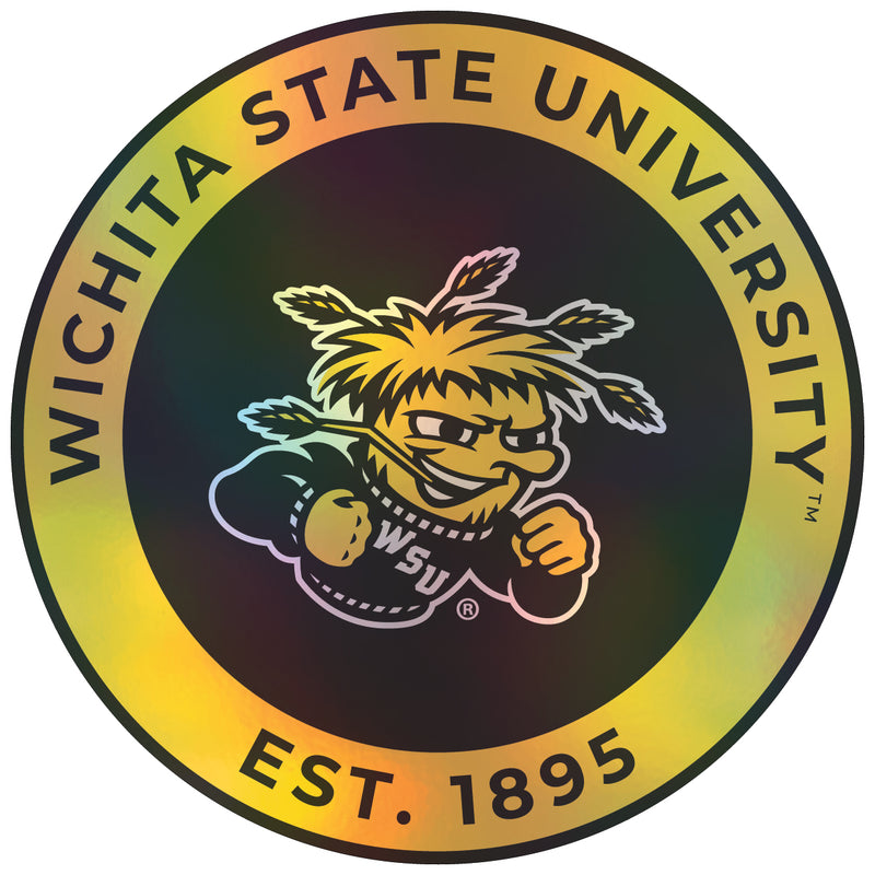 Wichita State Shockers 3-Inch Holographic Vinyl Decal Sticker Officially Licensed Collegiate Product Single