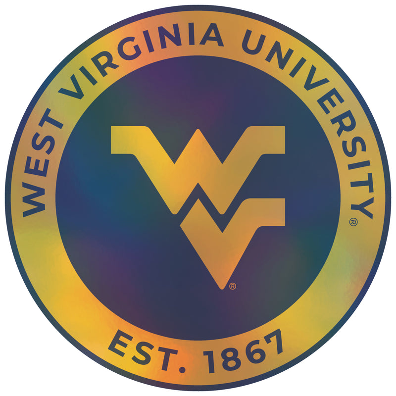 West Virginia Mountaineers 3-Inch Holographic Vinyl Decal Sticker Officially Licensed Collegiate Product Single