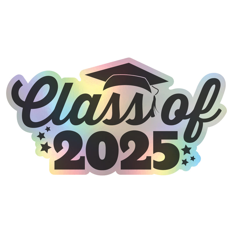 Class of 2025 Graduation Holographic Vinyl Sticker 6-Inch