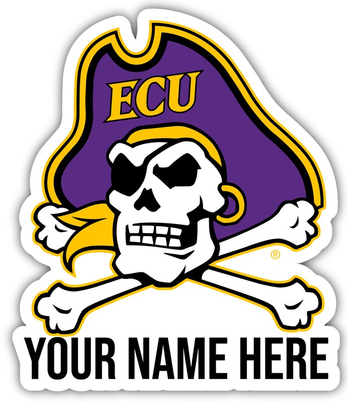 East Carolina Pirates Personalized Vinyl Sticker - Durable School Spirit Decal