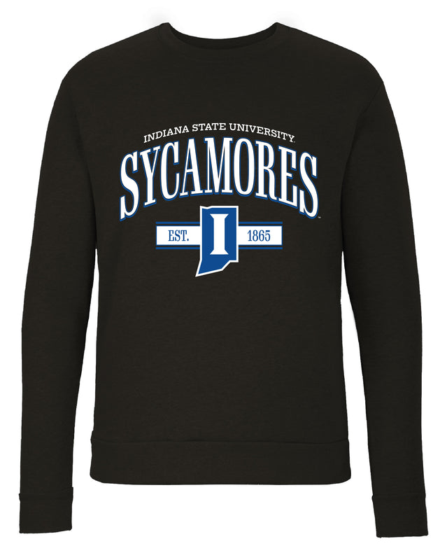 Indiana State University Sweatshirt with Mascot Graphics – Officially Licensed Crewneck Pullover Large Front