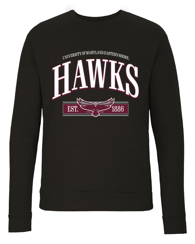Maryland Eastern Shore Sweatshirt with Mascot Graphics – Officially Licensed Crewneck Pullover Large Front