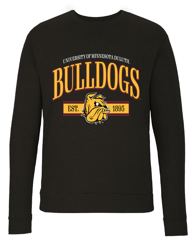 Minnesota Duluth Bulldogs Sweatshirt with Mascot Graphics – Officially Licensed Crewneck Pullover Large Front