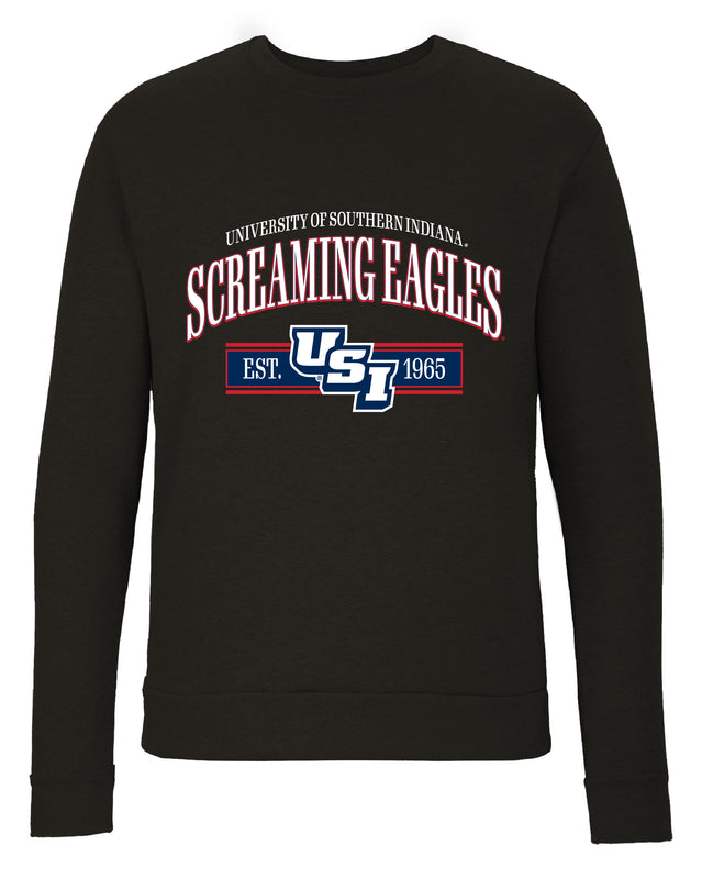 University of Southern Indiana Sweatshirt with Mascot Graphics – Officially Licensed Crewneck Pullover Large Front