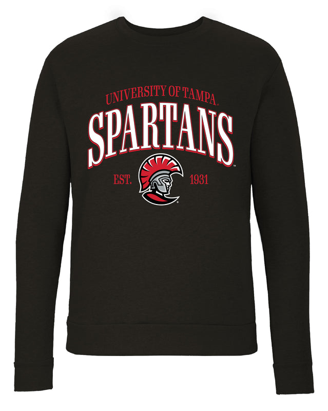 University of Tampa Spartans Sweatshirt with Mascot Graphics – Officially Licensed Crewneck Pullover Large Front