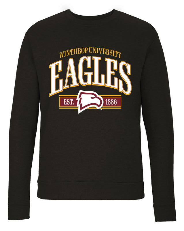 Winthrop University Sweatshirt with Mascot Graphics – Officially Licensed Crewneck Pullover Large Front