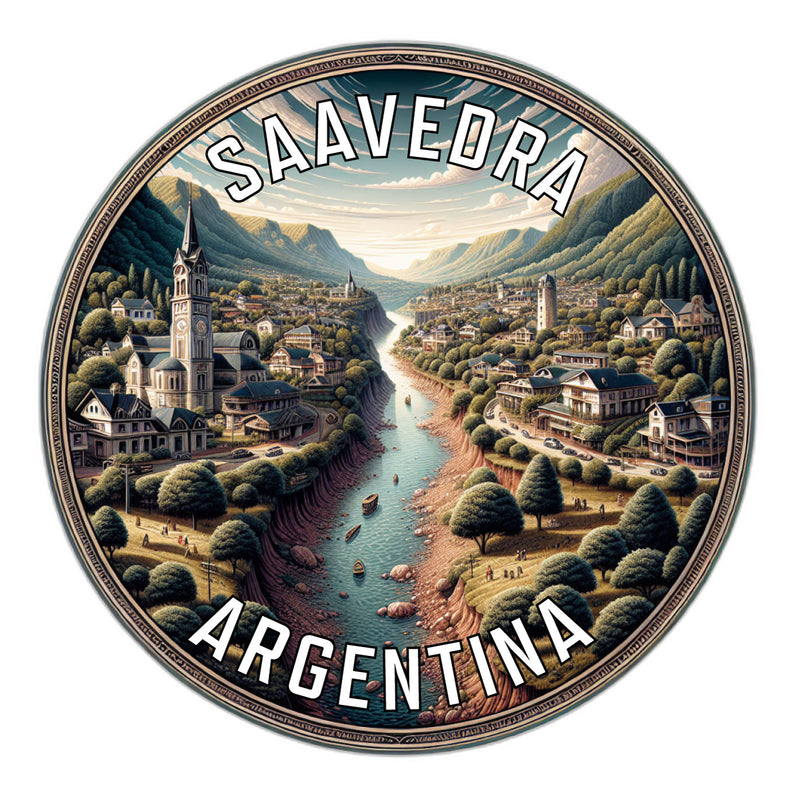 Saavedra Argentina Souvenir Die Cut Flat Magnet 6-Inch