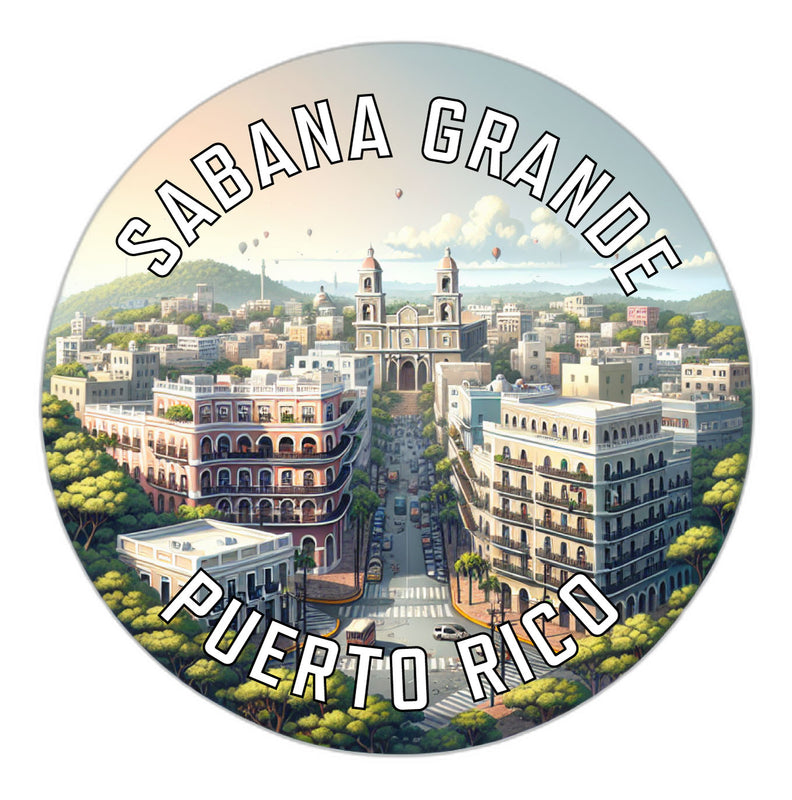 Sabana Grande Puerto Rico Souvenir Die Cut Flat Magnet 2-Inch