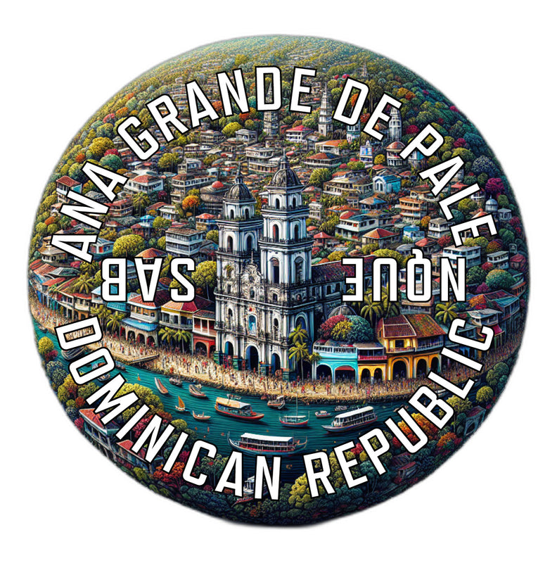 Sabana Grande de Palenque Dominican Republic Souvenir Die Cut Flat Magnet 2-Inch