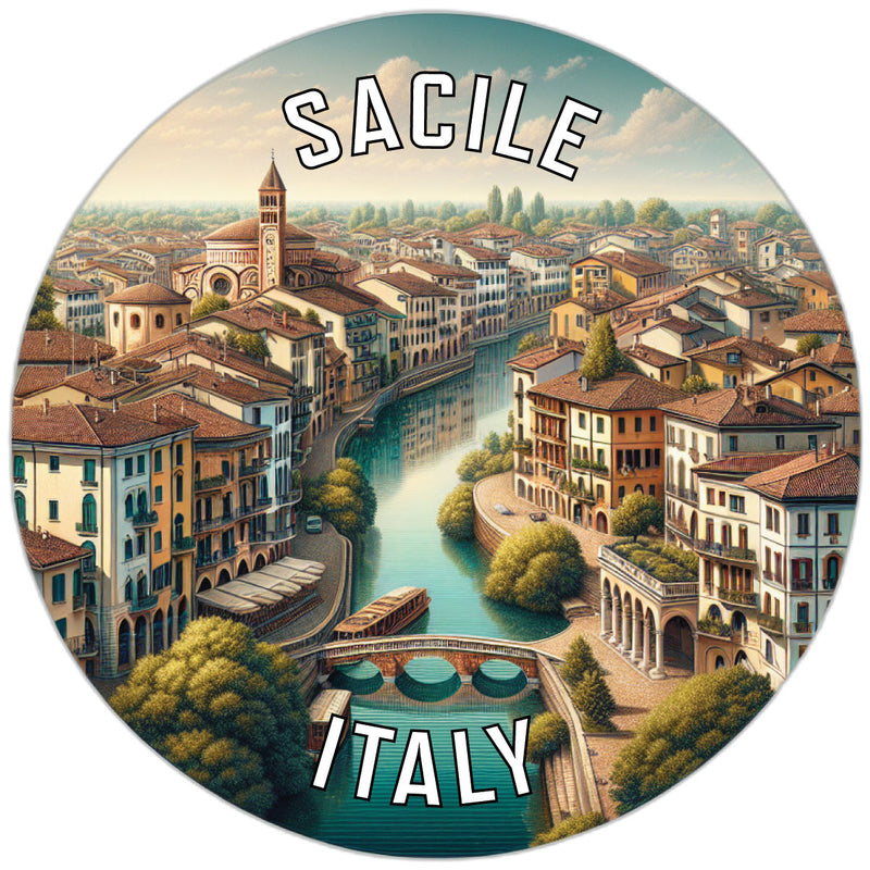 Sacile Italy Souvenir Die Cut Flat Magnet 2-Inch