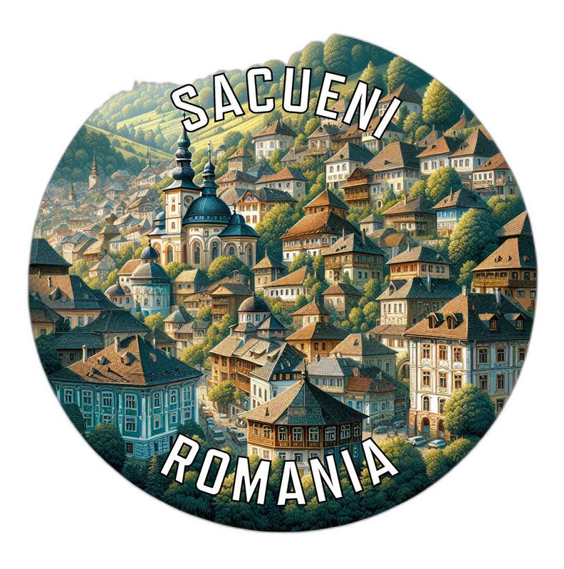 Sacueni Romania Souvenir Vinyl Decal Sticker 6-Inch