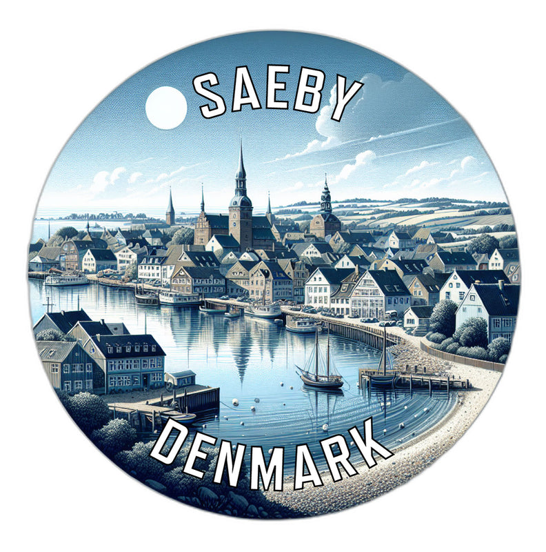 Saeby Denmark Souvenir Vinyl Decal Sticker 2-Inch