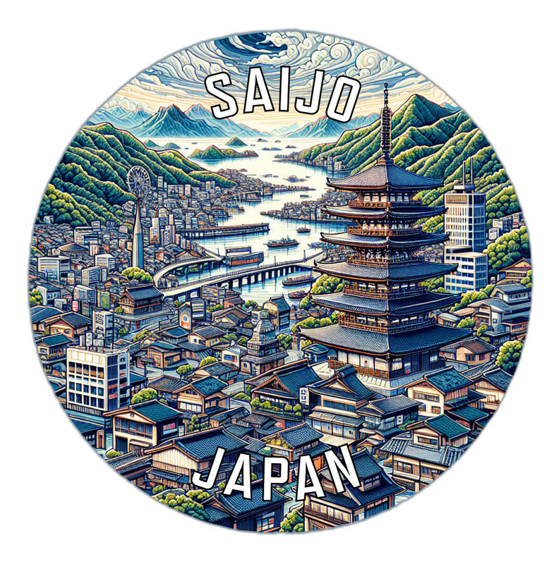Saijo Japan Souvenir Vinyl Decal Sticker 2-Inch