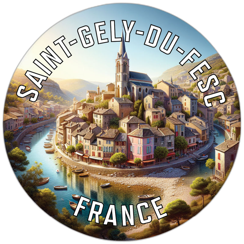 Saint Gely du Fesc France Souvenir Die Cut Flat Magnet 2-Inch