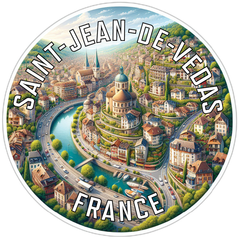Saint Jean de Vedas France Souvenir Vinyl Decal Sticker 2-Inch