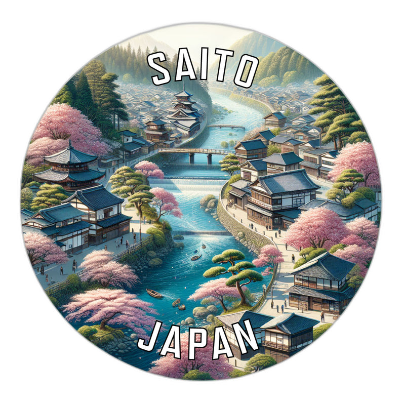 Saito Japan Souvenir Die Cut Flat Magnet 6-Inch