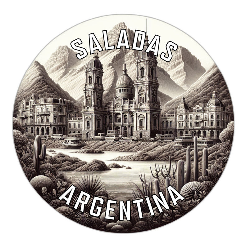 Saladas Argentina Souvenir Die Cut Flat Magnet 2-Inch