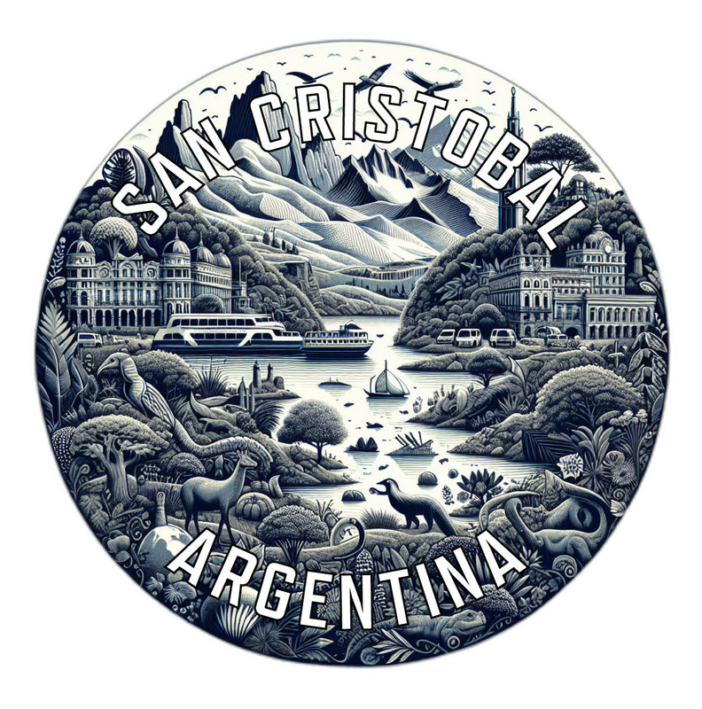 San Cristobal Argentina Souvenir Die Cut Flat Magnet 6-Inch