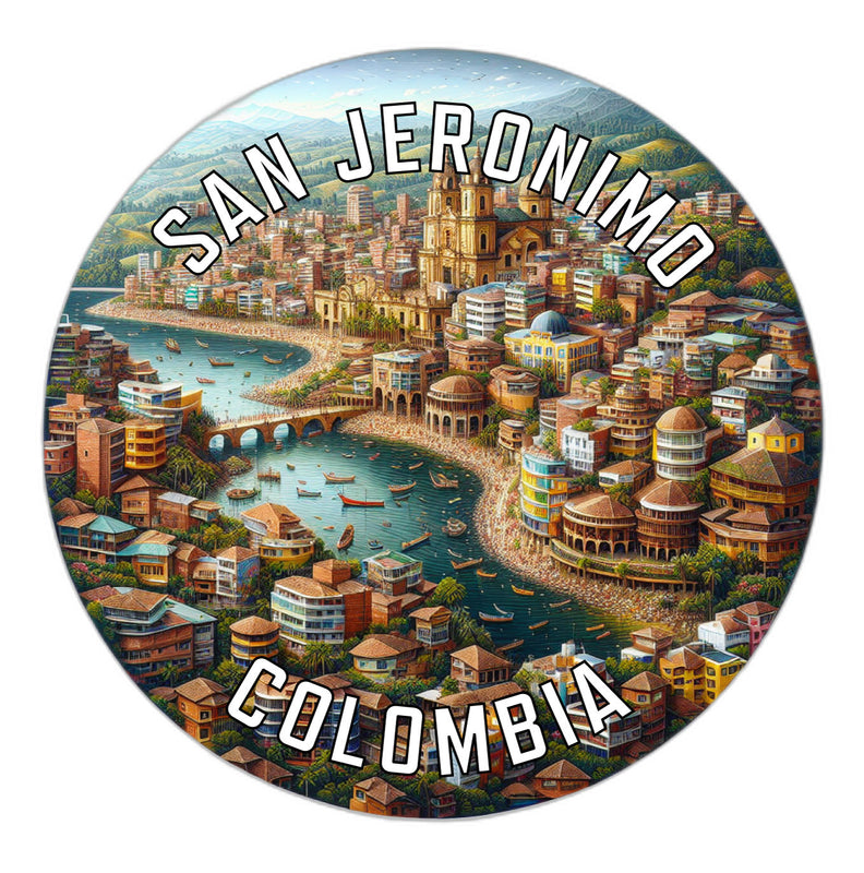 San Jeronimo Colombia Souvenir Die Cut Flat Magnet 6-Inch