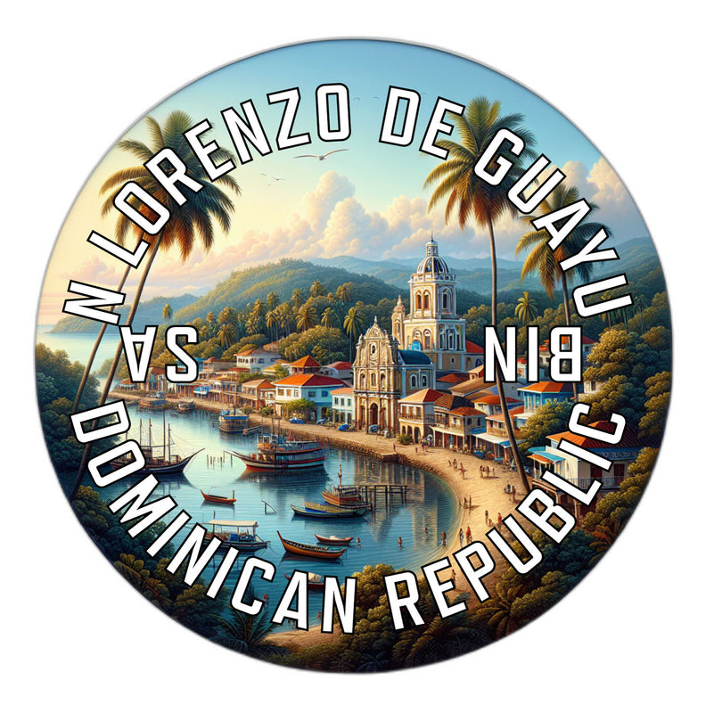 San Lorenzo de Guayubin Dominican Republic Souvenir Die Cut Flat Magnet 6-Inch