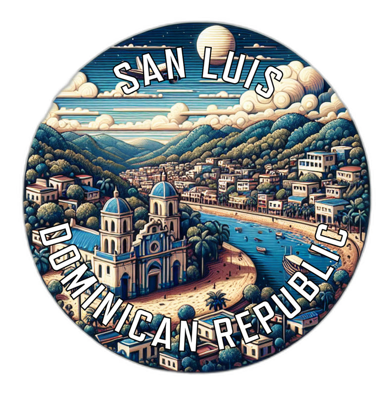 San Luis Dominican Republic Souvenir Die Cut Flat Magnet 3-Inch