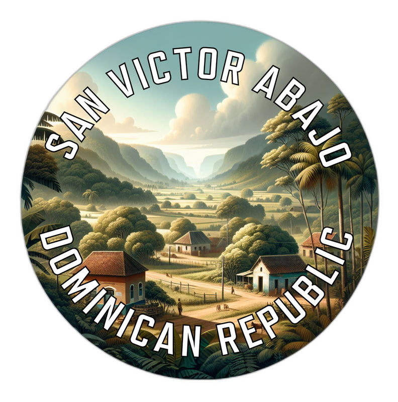 San Victor Abajo Dominican Republic Souvenir Die Cut Flat Magnet 3-Inch