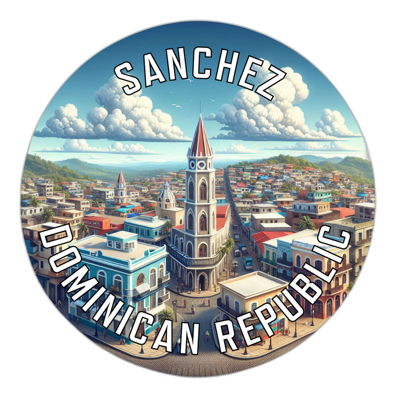 Sanchez Dominican Republic Souvenir Die Cut Flat Magnet 4-Inch