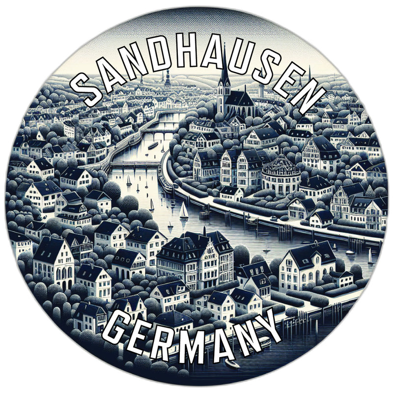 Sandhausen Germany Souvenir Vinyl Decal Sticker 4-Inch