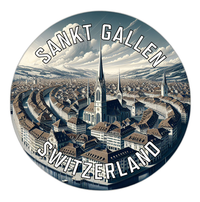 Sankt Gallen Switzerland Souvenir Vinyl Decal Sticker 4-Inch