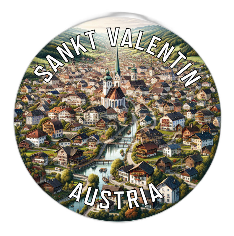 Sankt Valentin Austria Souvenir Vinyl Decal Sticker 4-Inch