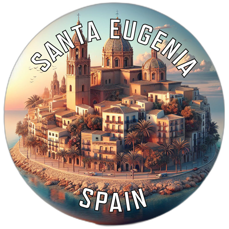 Santa Eugenia Spain Souvenir Die Cut Flat Magnet 2-Inch