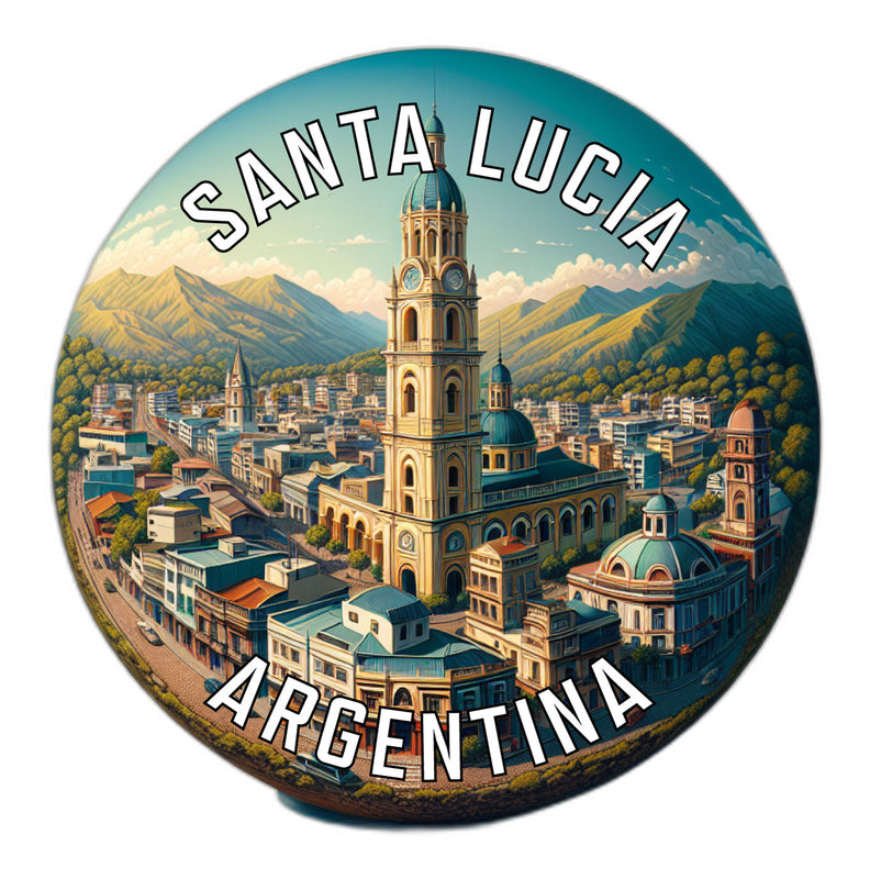 Santa Lucia Argentina Souvenir Die Cut Flat Magnet 4-Inch