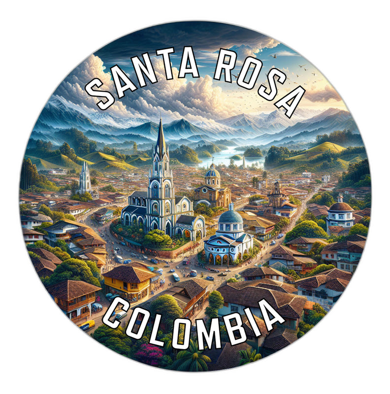 Santa Rosa Colombia Souvenir Die Cut Flat Magnet 4-Inch