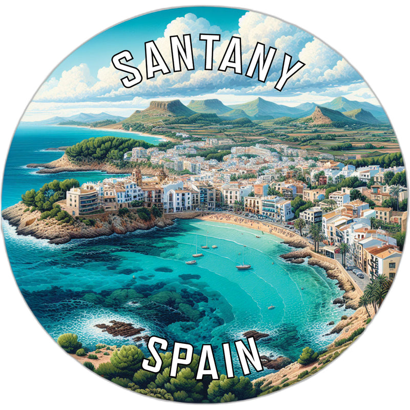 Santany Spain Souvenir Die Cut Flat Magnet 6-Inch