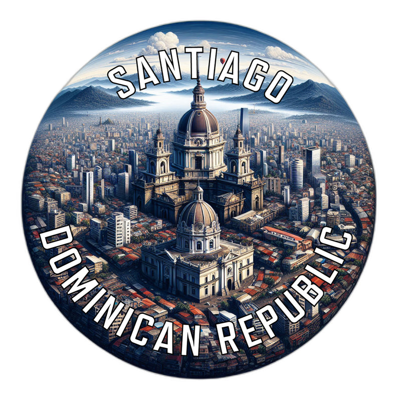 Santiago Dominican Republic Souvenir Die Cut Flat Magnet 6-Inch