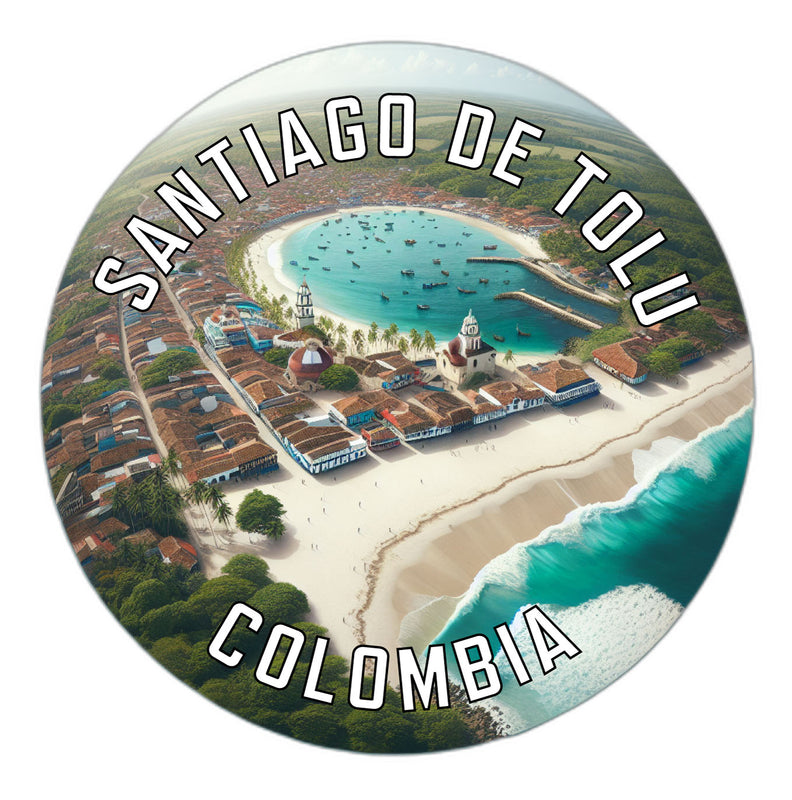 Santiago de Tolu Colombia Souvenir Die Cut Flat Magnet 4-Inch