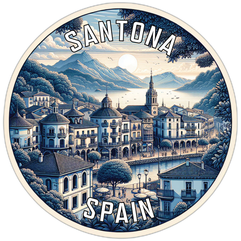 Santona Spain Souvenir Die Cut Flat Magnet 6-Inch