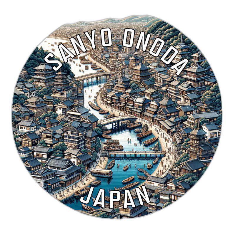 Sanyo Onoda Japan Souvenir Die Cut Flat Magnet 6-Inch