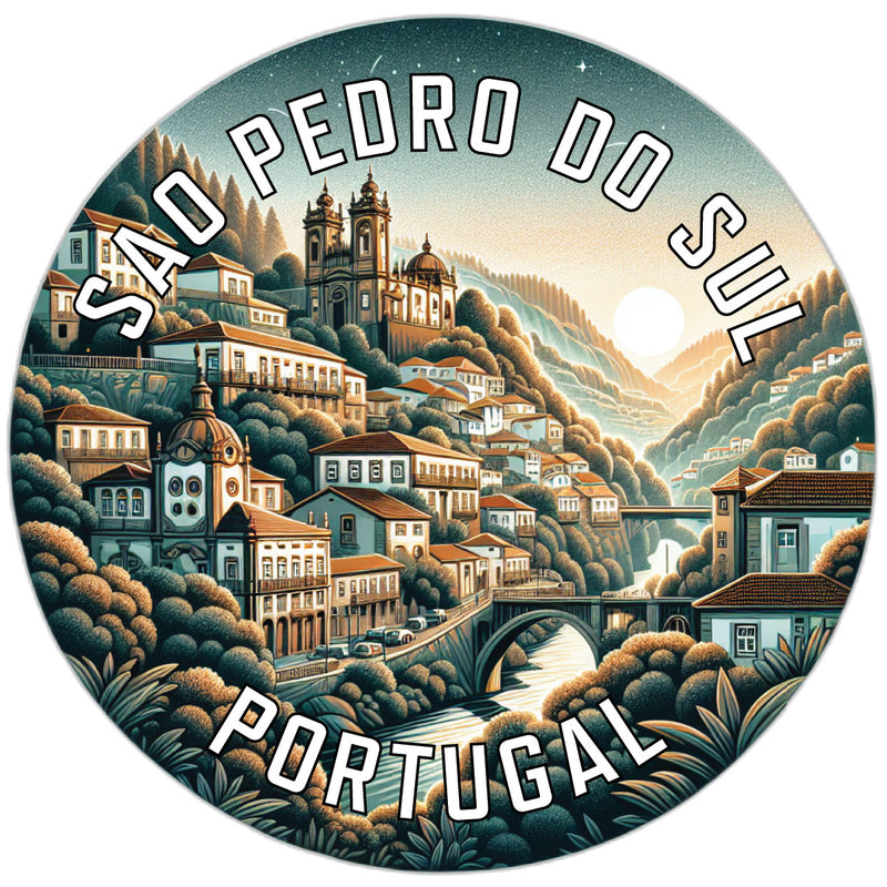 Sao Pedro do Sul Portugal Souvenir Die Cut Flat Magnet 6-Inch