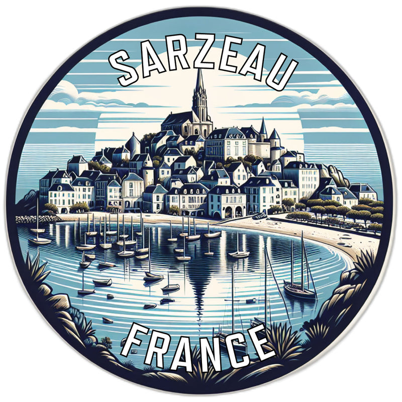 Sarzeau France Souvenir Die Cut Flat Magnet 6-Inch